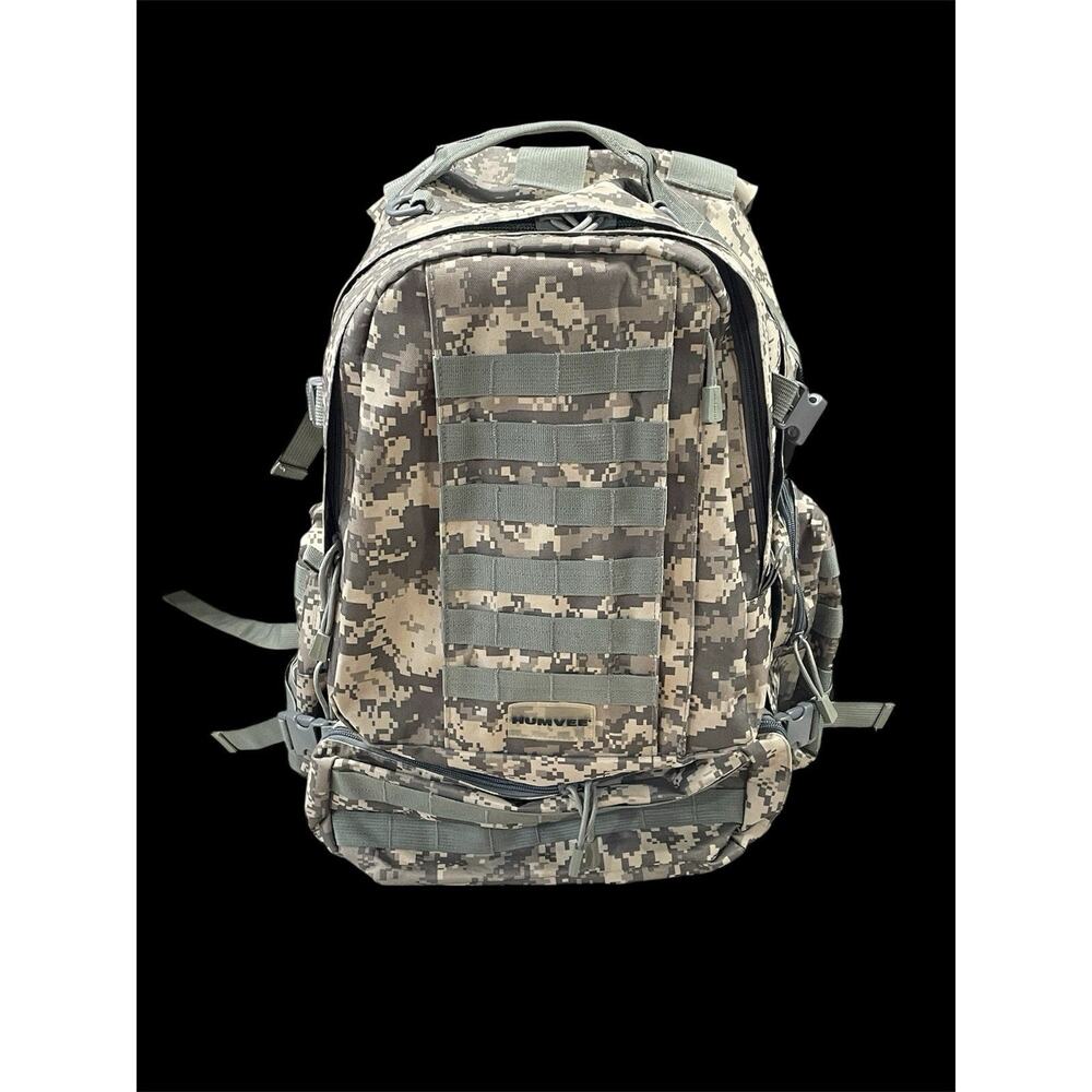 Rare Humvee Delta Tactical Backpack Several Pockets Hip Belt Large Green/Beige
